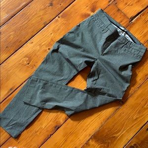 Stretchy dress pant with a mock zipper